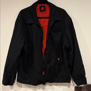 Rusty Men’s Black Jacket with Red Lining Cotton Blend XL